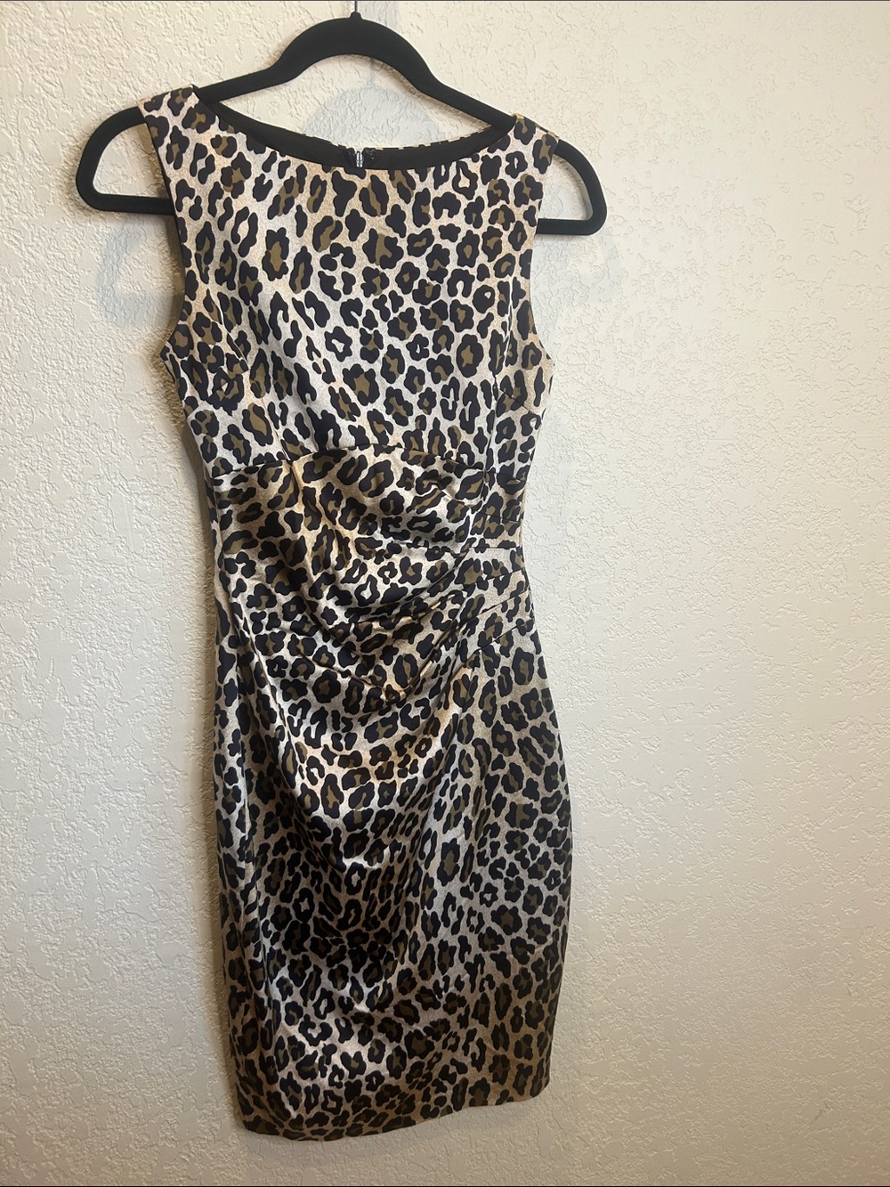 Cache Leopard Print Sheath Dress - Tan, Black